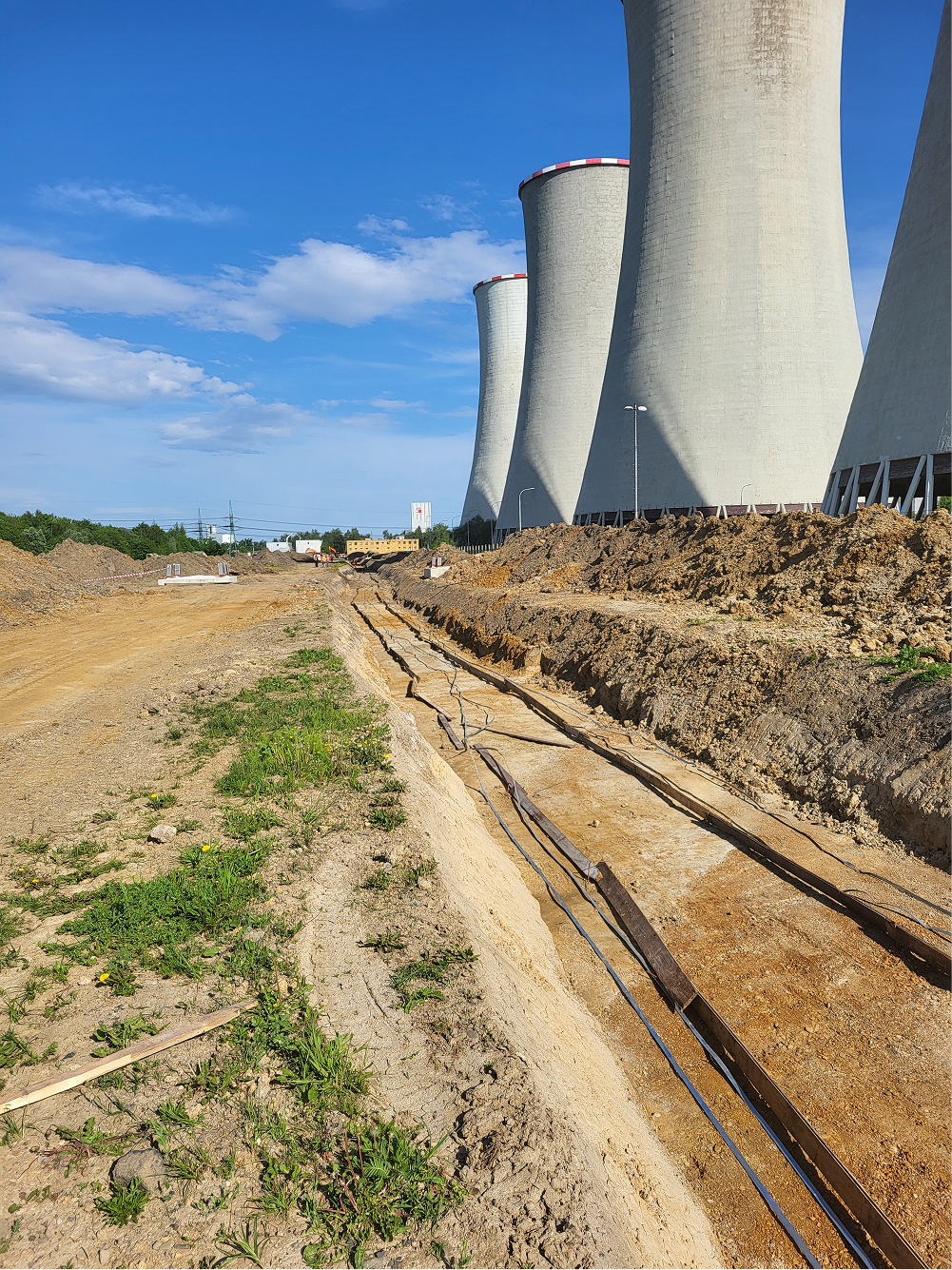 Výstavba vedení 110 kV Dětmarovice