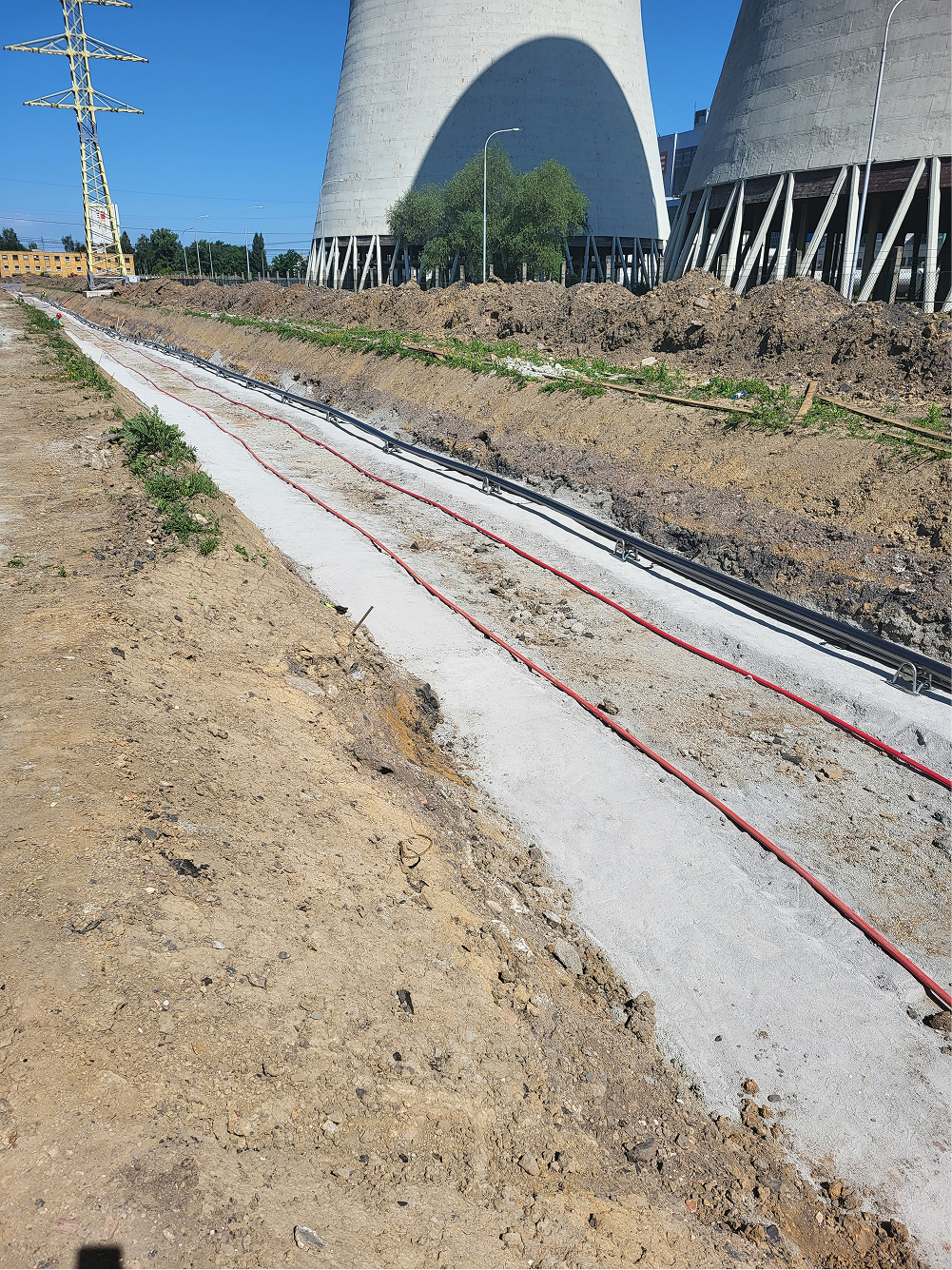 Pokládka kabelů 110 kV